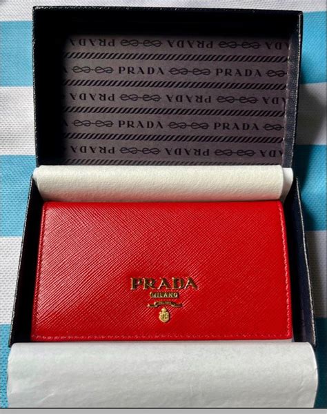 prada black and red wallet|Prada wallet red inside.